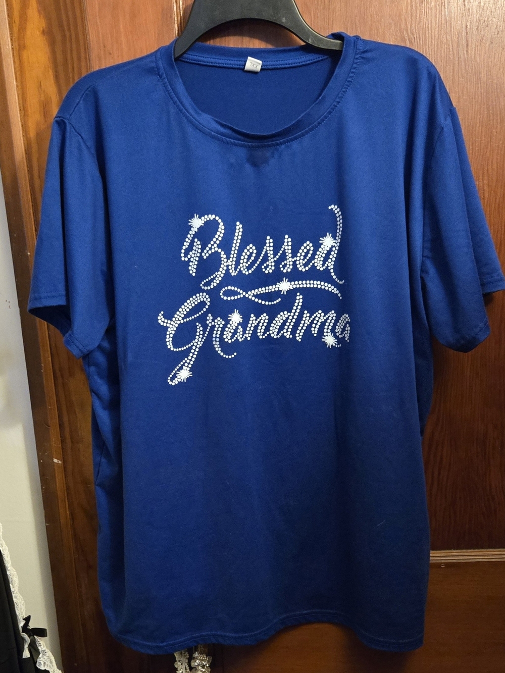 Blessed Grandma Short Sleeve Tee - Blue